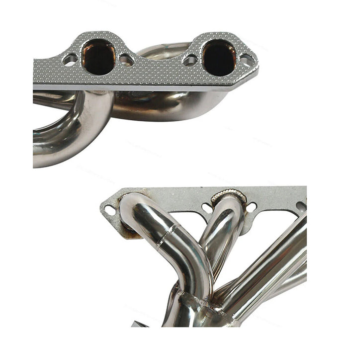 Seguler 1987-1996 Ford F150 F250 Bronco V8 Exhaust Header Manifold & Simulator Eliminator/Block Off Plate EGR valve delete Kit