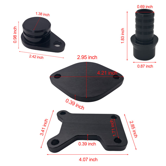 Seguler 5" DPF Delete pipe & 3.5" Downpipe w/EGR Delete kit for 2017-2019 6.6L Duramax L5P