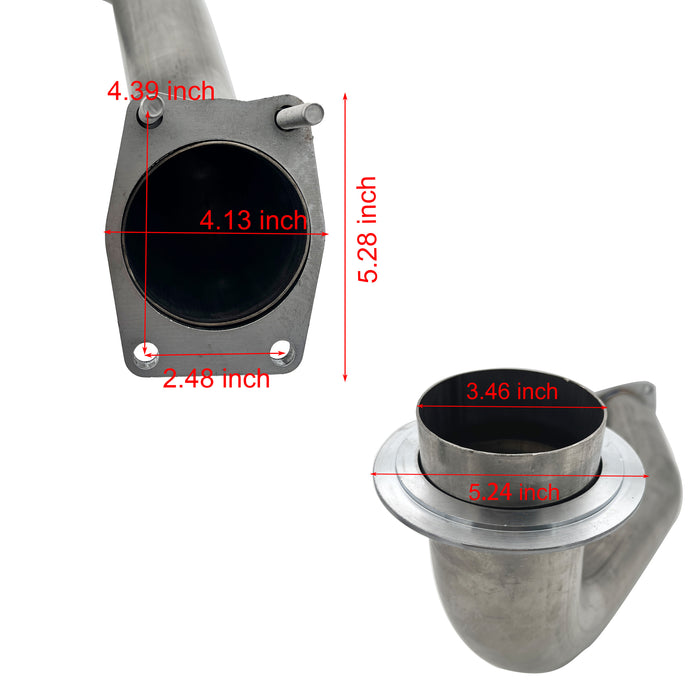 Seguler 5" DPF Delete pipe & 3.5" Downpipe w/EGR Delete kit for 2017-2019 6.6L Duramax L5P