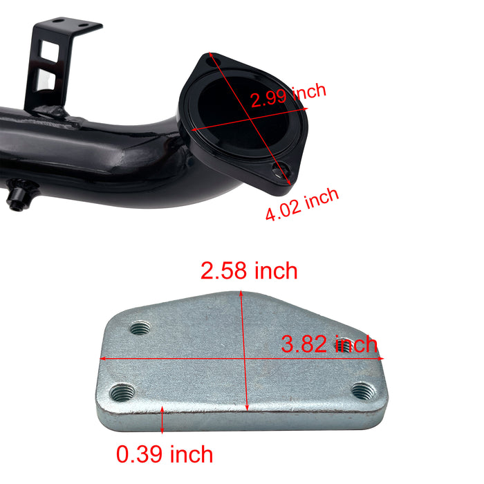 Seguler 2004-2005 6.6L Duramax LLY 4" DP-Back DPF delete Pipe & EGR Delete Kit