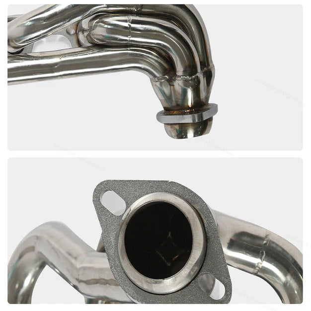 Seguler 1987-1996 Ford F150 F250 Bronco V8 Exhaust Header Manifold & Simulator Eliminator/Block Off Plate EGR valve delete Kit