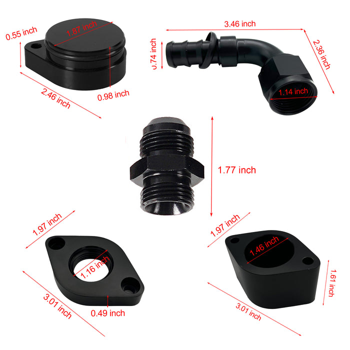 Seguler 5" DP-Back & CCV Reroute EGR Delete Kit for 2011-2019 6.7L Powerstroke