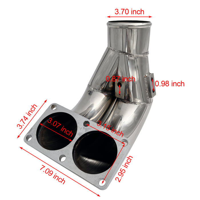 Seguler 2010-2018 6.7L Dodge Ram Cummins 3.5" High Flow Intake Manifold Elbow Horn Tube/EGR Throttle Cooler Valve