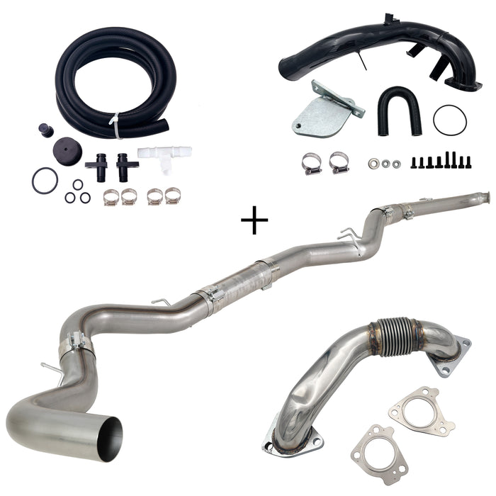 Seguler 4"/5" DPF Delete Dp-back & EGR delete kit for 2007.5-2010 6.6L Duramax LMM