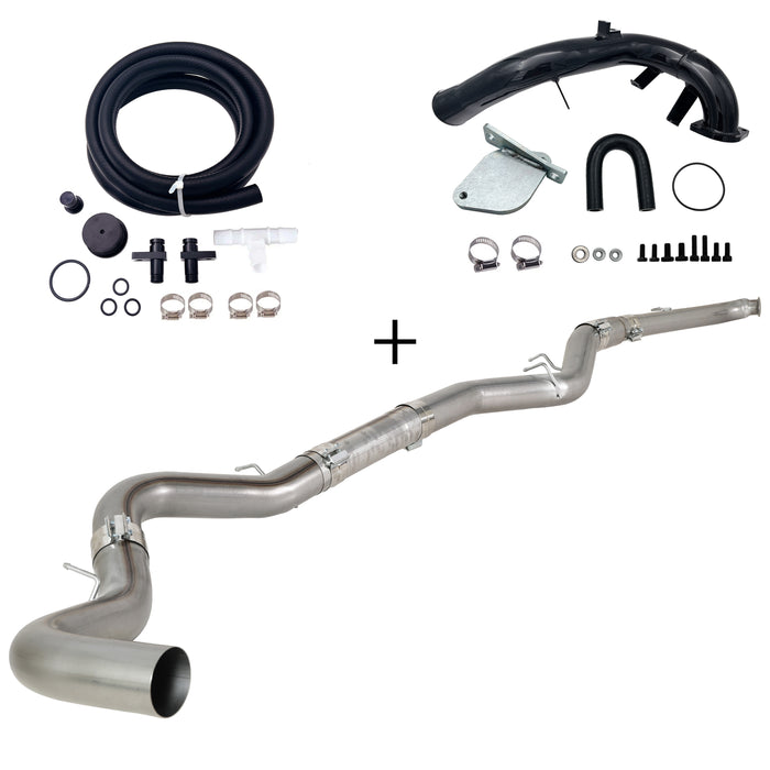 Seguler 4"/5" DPF Delete Dp-back & EGR delete kit for 2007.5-2010 6.6L Duramax LMM