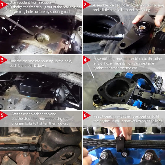 For 2003-2007 5.9L & 2007.5-2018 6.7L Dodge Ram Cummins Diesel Engines Coolant Bypass Kit