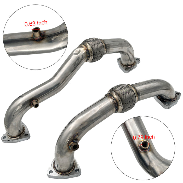 For 2008-2010 6.4L Ford Powerstork Diesel EGR Delete Bypass Up Pipes