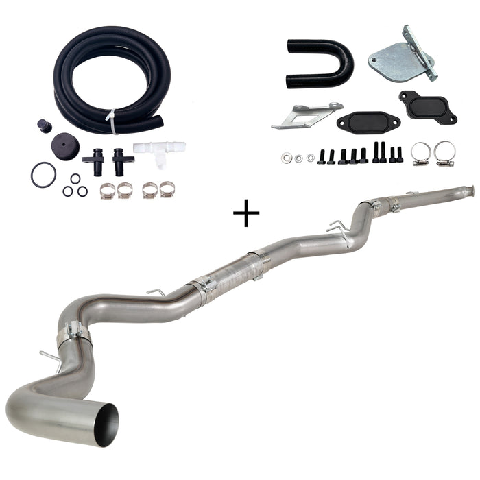 Seguler 4"/5" DPF Delete Dp-back & EGR delete kit for 2007.5-2010 6.6L Duramax LMM