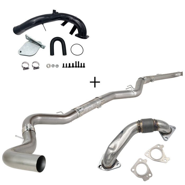 Seguler 4"/5" DPF Delete Dp-back & EGR delete kit for 2007.5-2010 6.6L Duramax LMM
