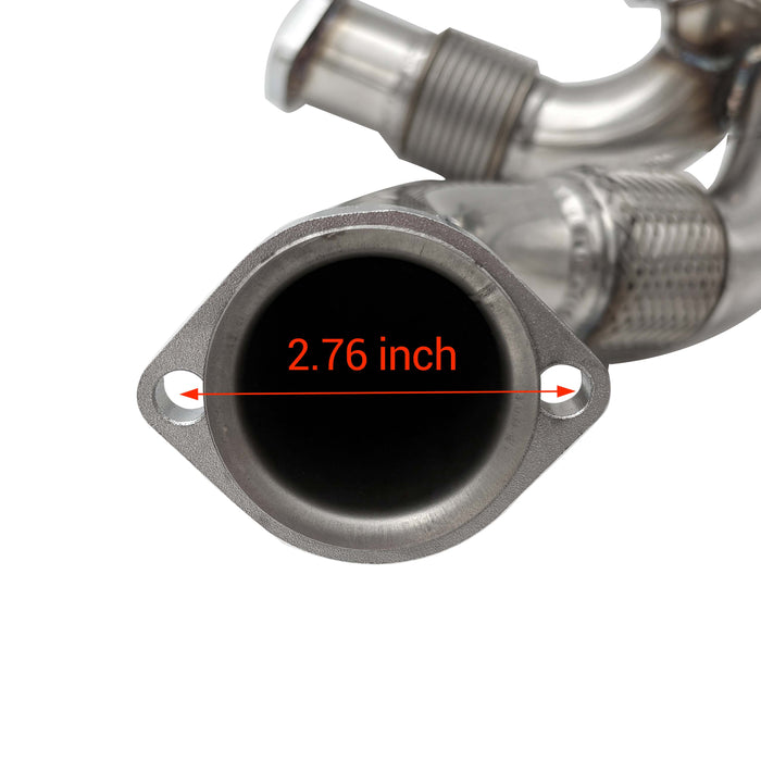 Seguler 2003-2007 6.0L Ford Powerstroke Heavy Duty Polished Exhaust Up-Pipe Y-Pipe