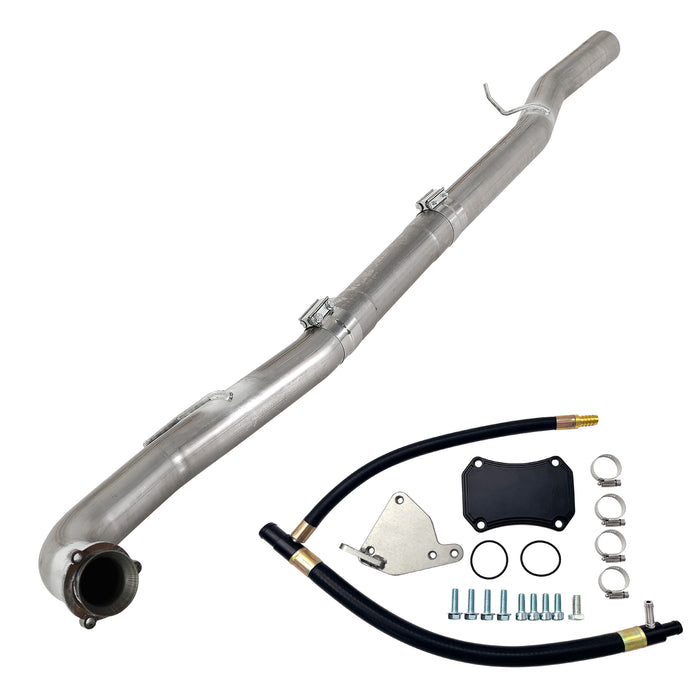 Sehuler 4" Diesel LML DPF & CAT Delete Pipe & EGR Valve Cooler Delete Kit for 2015.5-2016 Chevy/GMC Duramax