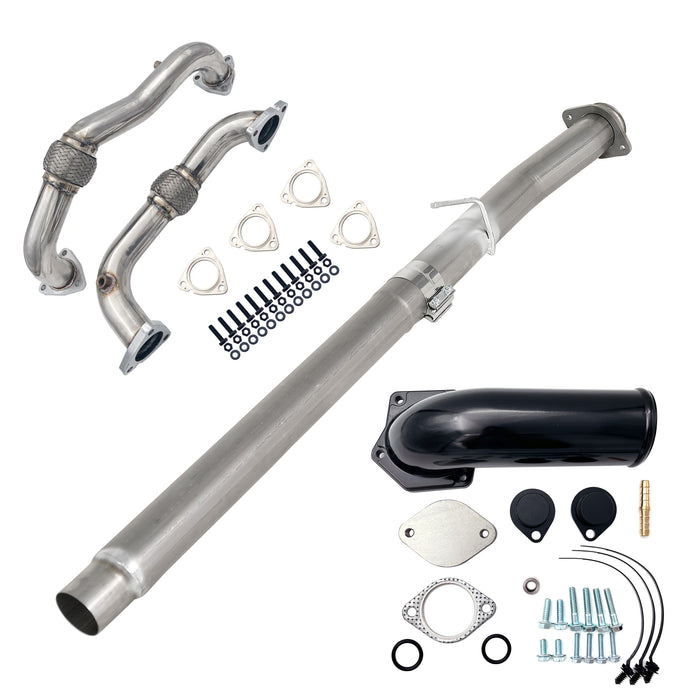 Seguler 4" Cat & DPF Delete Pipe & EGR Delete Kit for 2008-2010 6.4L Ford Powerstroke