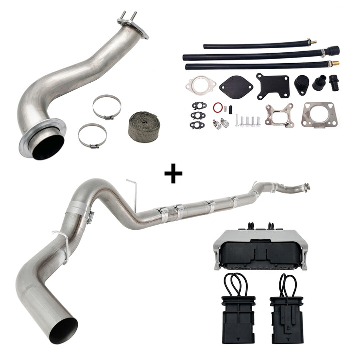 Seguler 5" DPF Delete pipe & 3.5" Downpipe w/EGR Delete for 2020-2023 6.6L Duramax L5P