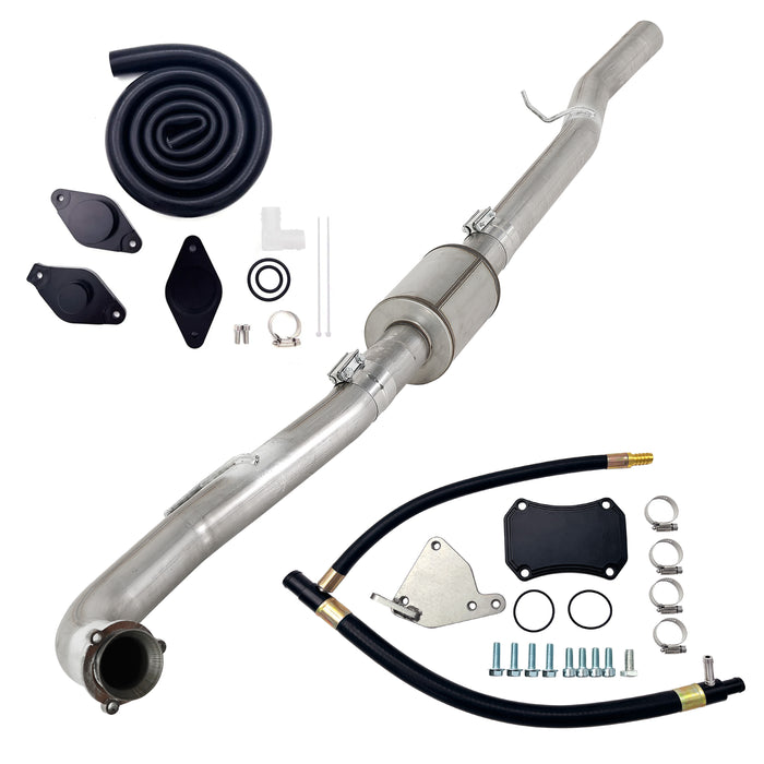 Seguler 4" DPF & CAT Delete Pipe & EGR Cooler Delete Kit for 2015.5-2016 6.6L Duramax LML