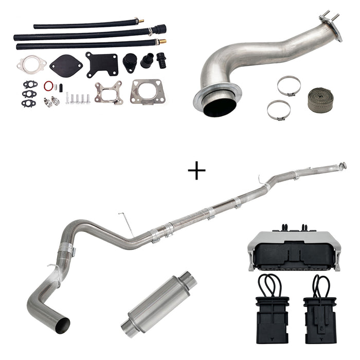 Seguler 2017-2023 6.6L Duramax L5P DPF/CCV/EGR Delete & Downpipe w/Can Bus kit