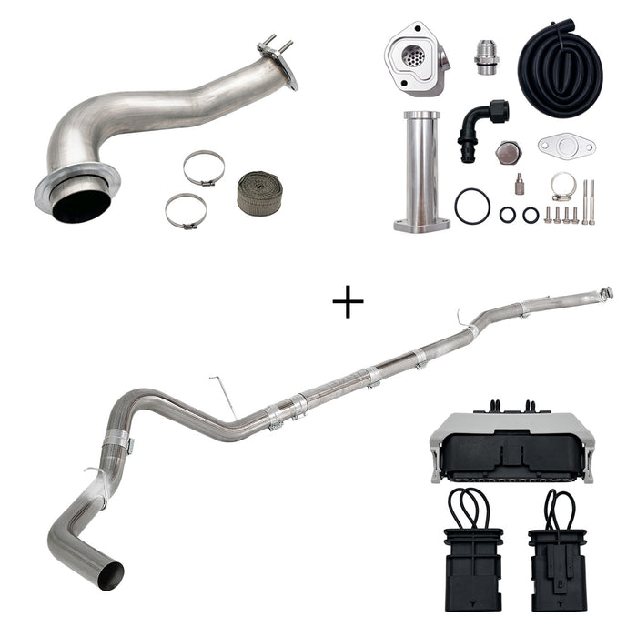 Seguler 2017-2023 6.6L Duramax L5P DPF/CCV/EGR Delete & Downpipe w/Can Bus kit