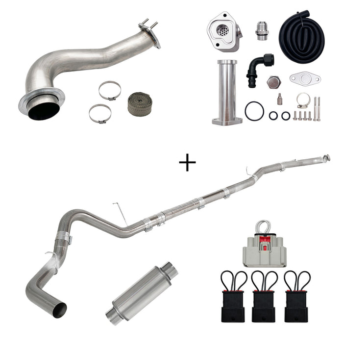 Seguler 2017-2023 6.6L Duramax L5P DPF/CCV/EGR Delete & Downpipe w/Can Bus kit