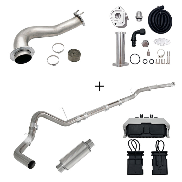 Seguler 2017-2023 6.6L Duramax L5P DPF/CCV/EGR Delete & Downpipe w/Can Bus kit