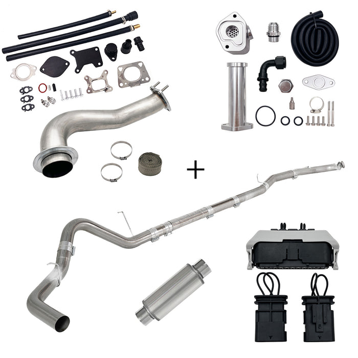 Seguler 2017-2023 6.6L Duramax L5P DPF/CCV/EGR Delete & Downpipe w/Can Bus kit