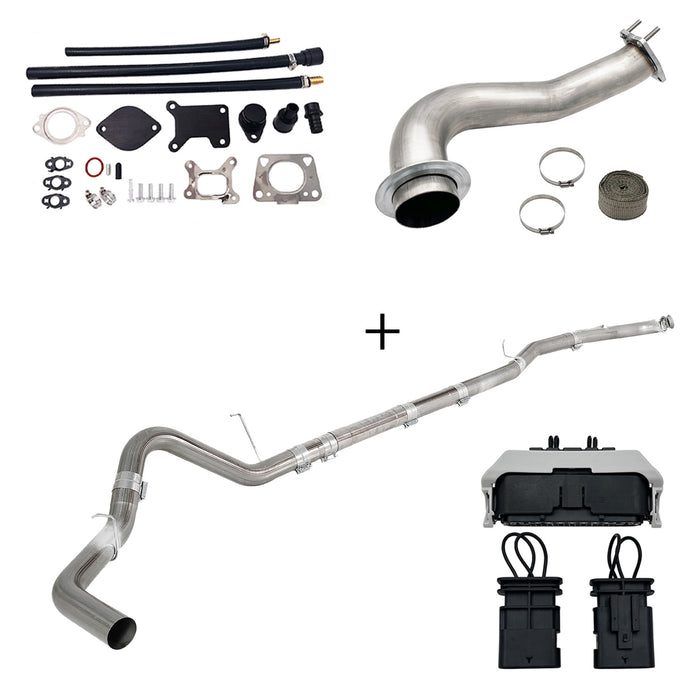 Seguler 2017-2023 6.6L Duramax L5P DPF/CCV/EGR Delete & Downpipe w/Can Bus kit