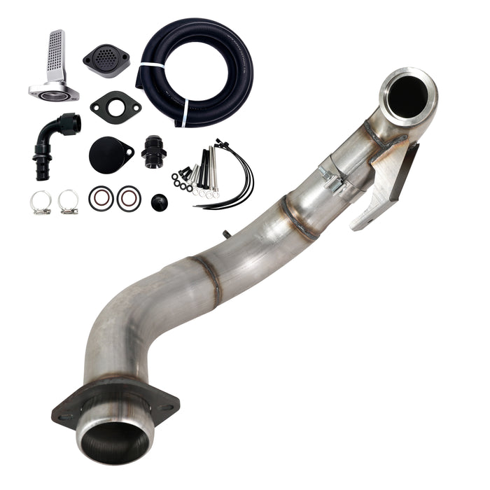 Seguler 4" Turbo Downpipe w/EGR delete kit for 2015-2019 Ford 6.7L Powerstroke