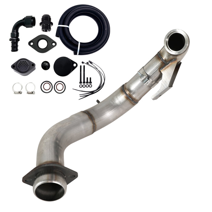 Seguler 4" Turbo Downpipe w/EGR delete kit for 2015-2019 Ford 6.7L Powerstroke