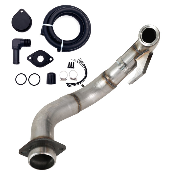 Seguler 4" Turbo Downpipe w/EGR delete kit for 2015-2019 Ford 6.7L Powerstroke