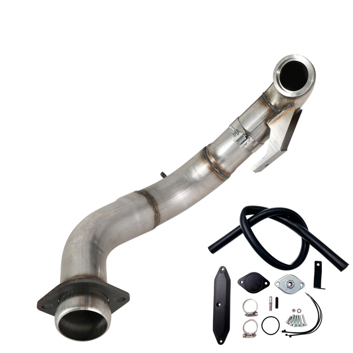Seguler 4" Turbo Downpipe w/EGR delete kit for 2015-2019 Ford 6.7L Powerstroke