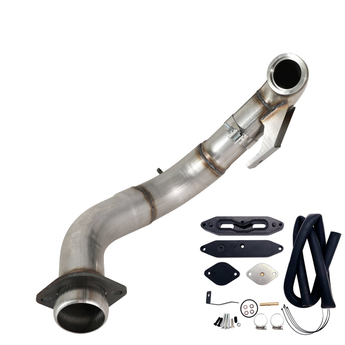 Seguler 4" Turbo Downpipe w/EGR delete kit for 2015-2019 Ford 6.7L Powerstroke