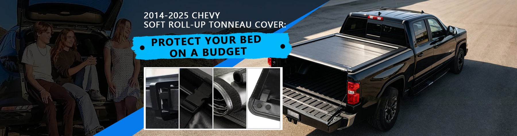 2014-2025 Chevy Silverado GMC Sierra soft roll-up tonneau cover comparison guide - hero image