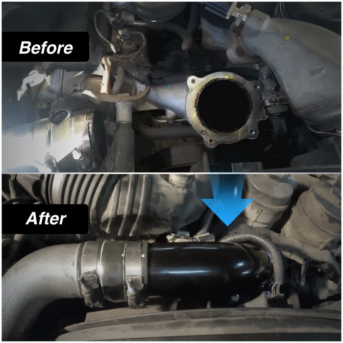 The differences before and after installing the EGR delete kit
