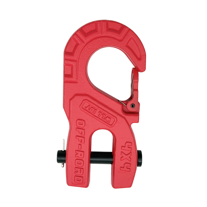 Seguler 3/8" Heavy Duty Forged Steel Winch Hook 44,000 lbs Max Strength, with Safety Latch