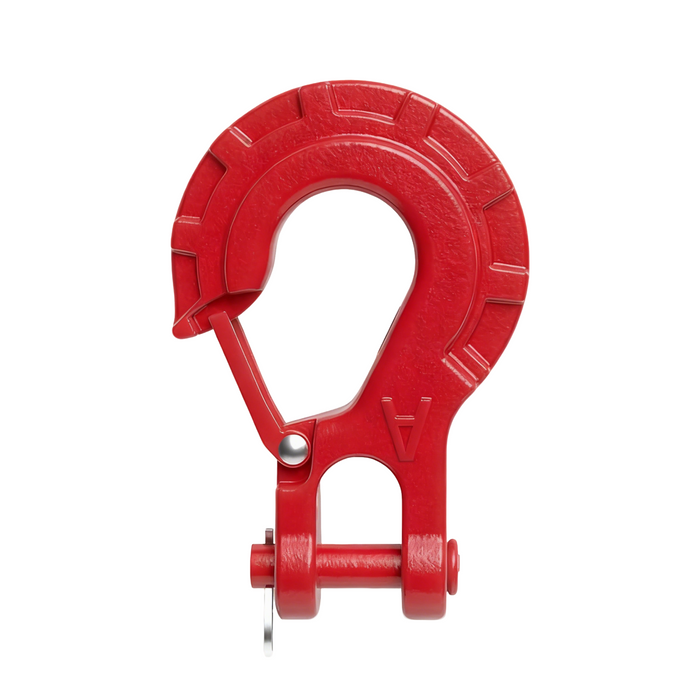 Seguler 3/8" Heavy Duty Forged Steel Winch Hook 33,000 lbs Max Strength, Integrated Safety Latch