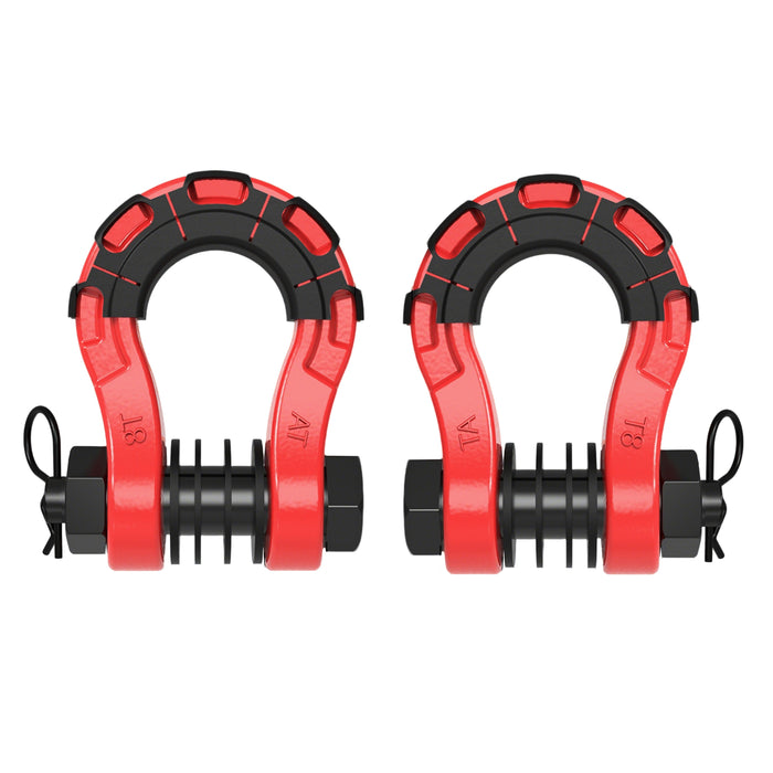 Seguler 3/4" Heavy Duty Forged D Shackle Kit 7/8" Pin with Isolator Washers, Rated 70,000 lbs Break Strength