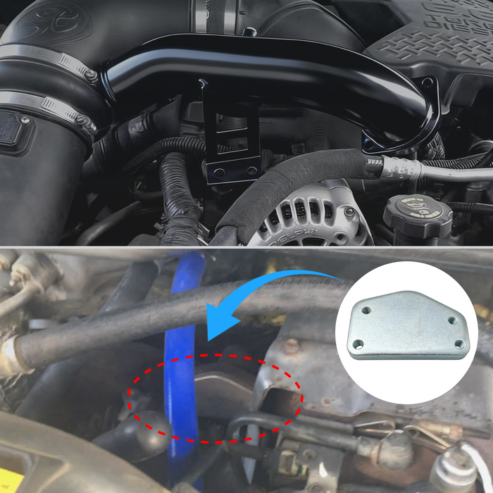 For 2004-2005 6.6L Chevy GMC Silverado LLY Duramax Diesel EGR Delete Kit
