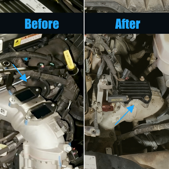 Comparison before and after installing EGR