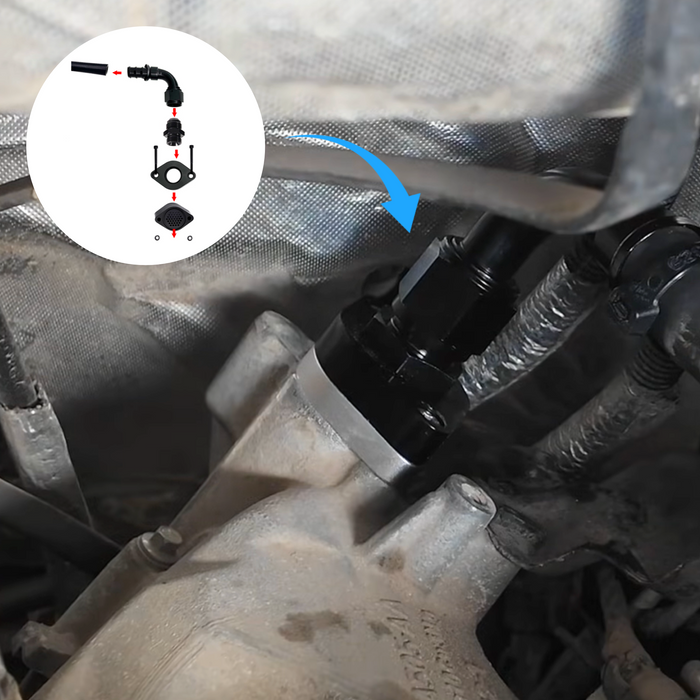 Seguler 2011-2017 6.7L Ford Powerstroke 4" Exhaust Delete Pipe & CCV Reroute Kit