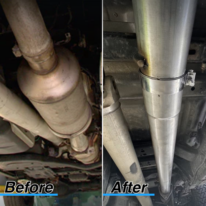 Seguler 2013-2018 6.7L Dodge Ram Cummins 4" Downpipe back Exhaust  DPF Delete Pipe (With Muffler)