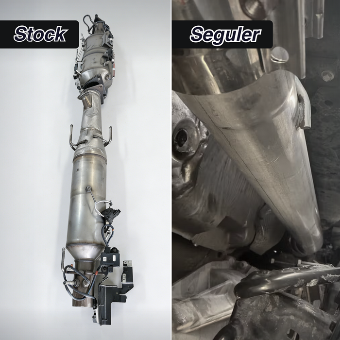 Comparison before and after installing DPF delete kit
