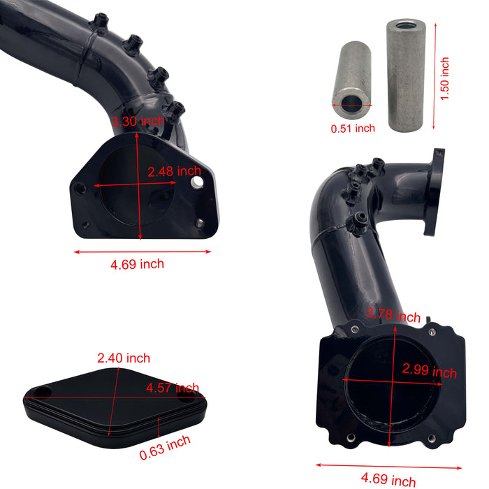 Seguler 2011-2015 6.6L GMC Chevrolet Duramax LML Diesel Intake Elbow Bridge & EGR Valve Cooler Delete Kit