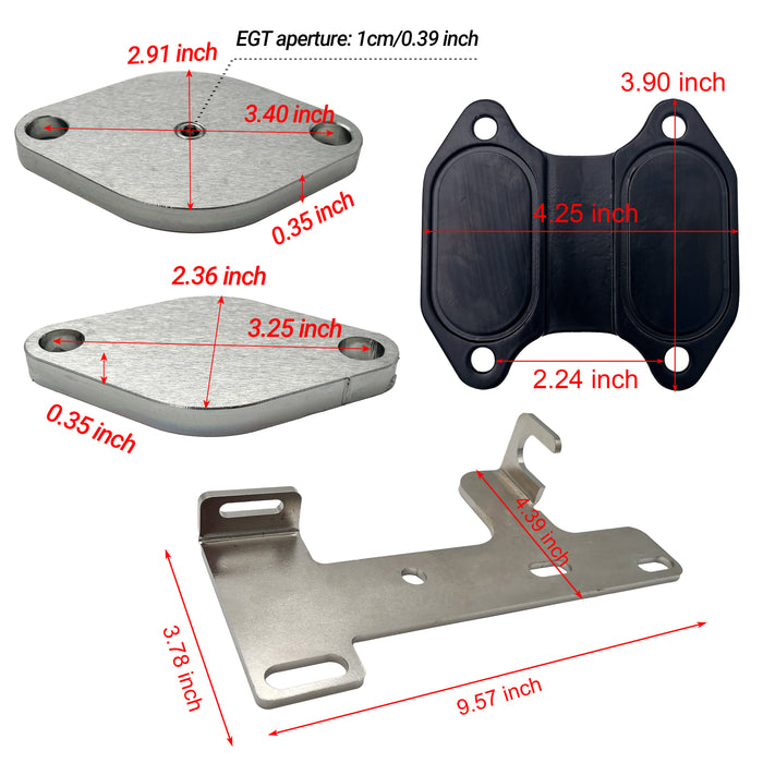 For 2010-2024 6.7L Cummins Dodge Ram EGR Throttle Valve Cooler Delete Kit