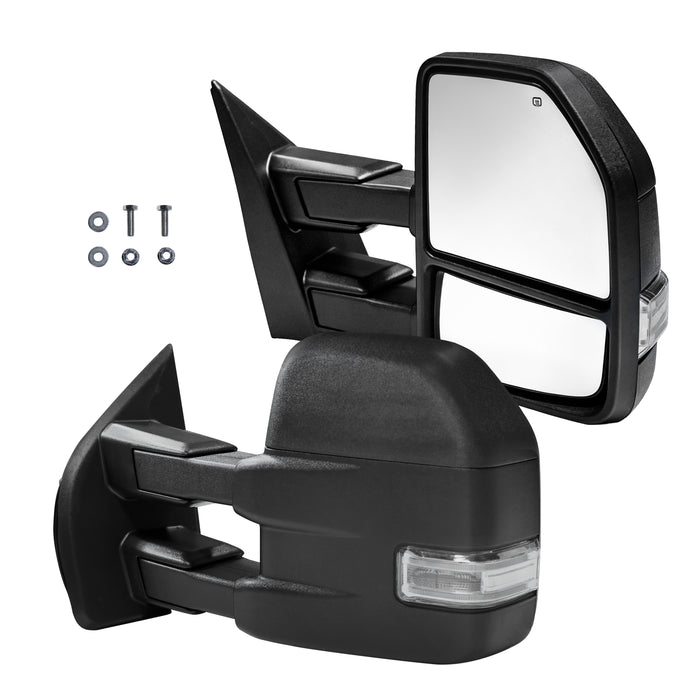 Seguler Power Heated 8-Pin LED Signal Towing Mirrors Pair for 2015-2018 Ford F150