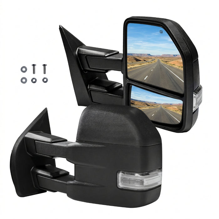 Seguler Power Heated LED Signal Towing Mirrors Pair for 2004-2018 Ford F150