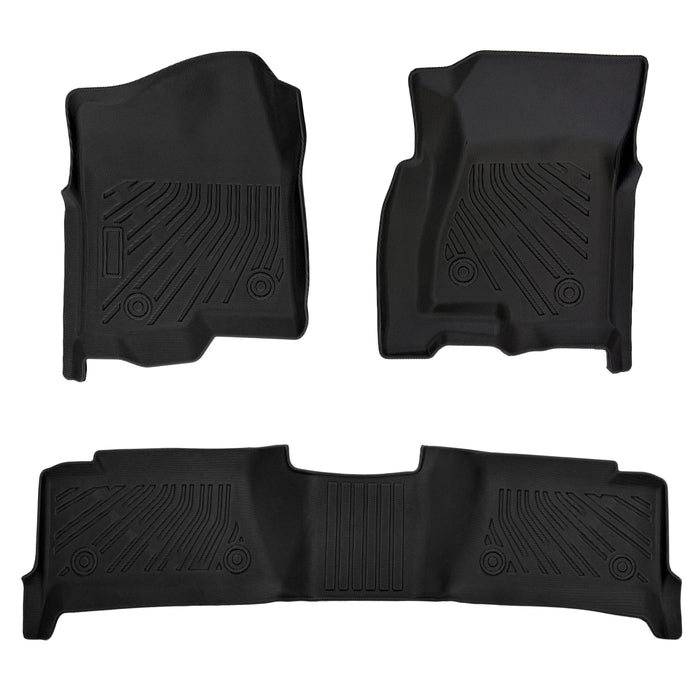 Seguler All-Weather TPE Floor Mats for 1999-2006 Silverado/Sierra 1500 2500 3500 Crew Cab
