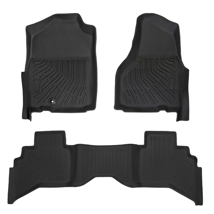 Seguler All-Weather Floor Mats for Dodge Ram 2002-2008 1500 & 2003-2009 2500 3500 Crew Cab (Quad Cab)