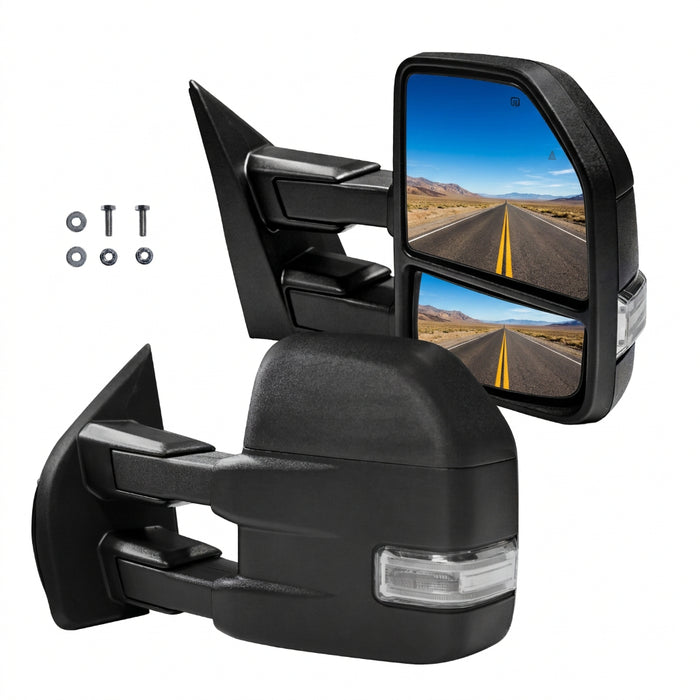 Seguler Power Heated  LED Towing Mirrors Pair for 1999-2020 Ford F250 F350 F450 F550 Super Duty