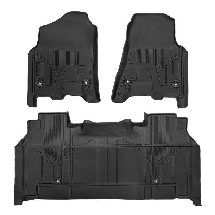 Seguler All-Weather Floor Mats for 2019-2024 Dodge Ram 1500 New Body Crew Cab with Storage Box