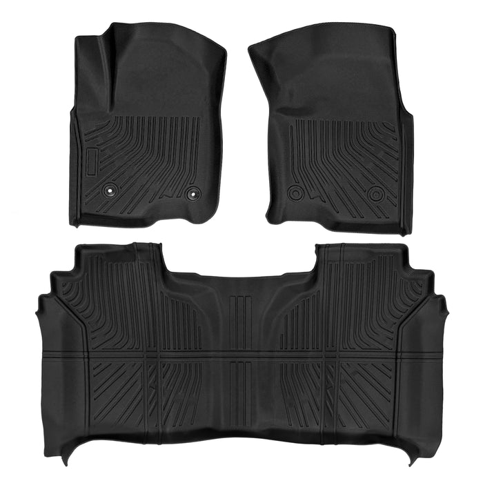 Seguler All-Weather TPE Floor Mats for Silverado Sierra 2019-2025 1500 & 2020-2025 2500HD 3500HD Crew Cab