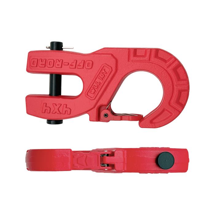 Seguler 3/8" Heavy Duty Forged Steel Winch Hook 44,000 lbs Max Strength, with Safety Latch