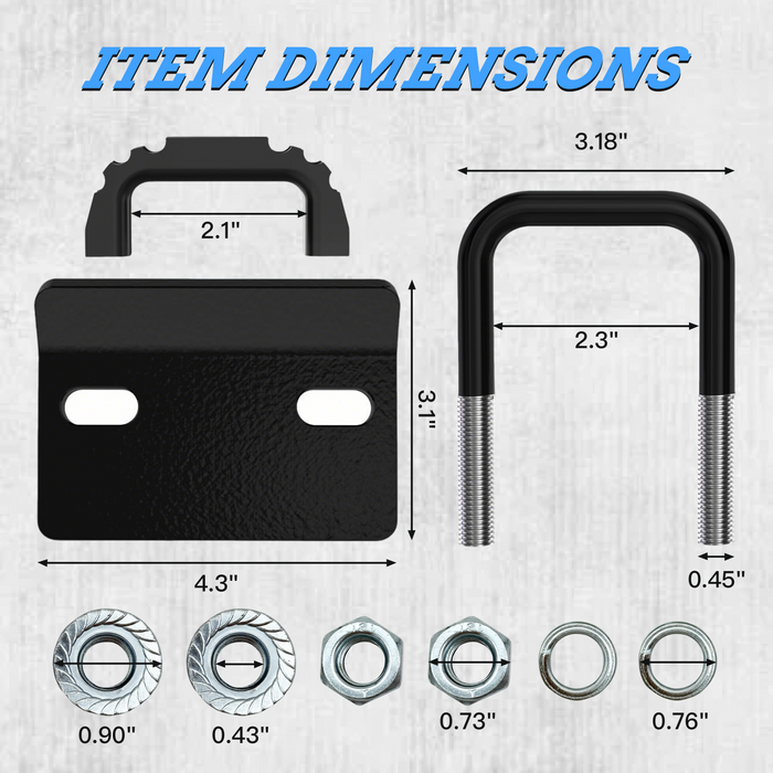 Seguler 2" Receiver Ball Mount with Lock  Includes 3/4" Shackle Rated 50,600 lbs Ultimate Strength for Heavy Duty Trucks